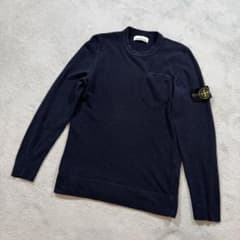 【早い者勝ち❗️】stone  ニットセーター　ネイビー L ストーンアイランド パイル生地 ニット ネイビー L 6815523B5 - メルカリ
