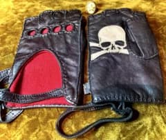 ROEN スカル フィンガーレス レザーグローブ - メルカリ
