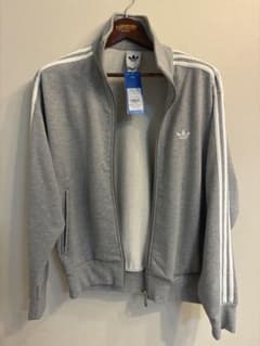 adidas トラックジャケット スウェット素材　グレー　Mのサムネイル