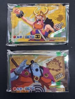 ワンピース 松屋 アクリルブロック 箸置き ウソップ ジンベエ 2種セットのサムネイル