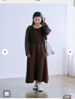 COHINA メッシュカーデ&ニットワンピースセットのサムネイル