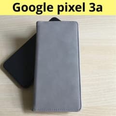 【本日発送！】google pixel 3a 手帳型スマホケース グレー 灰色