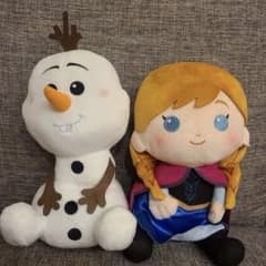 アナと雪の女王　こてっとぺったん　BIGぬいぐるみ　オラフ＆アナ