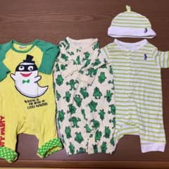 新生児　ロンパース　3点セットのサムネイル