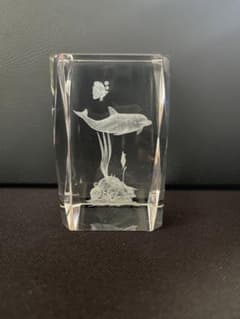 ガラス 置物 インテリア クリスタル きらきら イルカ 3Dレーザー おしゃれのサムネイル