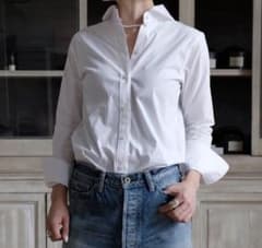 MADISONBLUEBIG 丸襟　ラウンド白シャツROUNDCOLLAR01 MADISONBLUEBIG 丸襟 ラウンド白シャツROUNDCOLLAR01 - メルカリ