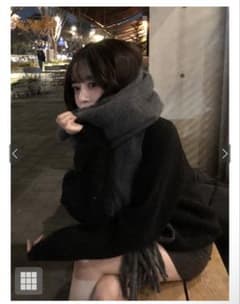 GRL グレイル 起毛フェイクウールフリンジボリュームマフラーのサムネイル