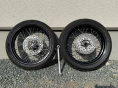 ホンダ　XR250 MD30正立フォーク用　モタード17インチ前後ホイールセットのサムネイル