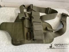 レッグホルスター サバゲー　カーキ  銃のサムネイル