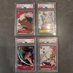 t*i様 ワンピースカード PSA10 プロモ 4連連番 セット ルフィ P-0