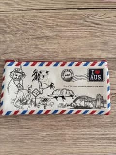 【オーストラリア】エアメール風 ポーチ ペンケースのサムネイル