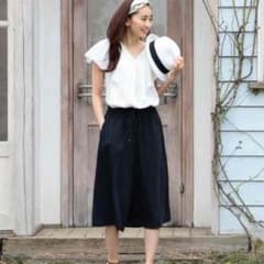 m&r ガウチョパンツ ネイビーストライプのサムネイル