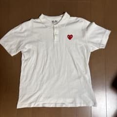 PLAY COMME des GARÇONS ポロシャツ ホワイト L - メルカリ