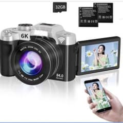 デジタルカメラ 8400万画素 スマホにWi-Fi転送可能 マイクロSDカード付