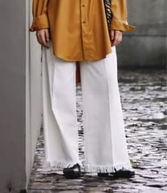 Baggy flare fringe denim / バギーフレアフリンジデニムのサムネイル