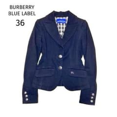 BURBERRYバーバリーブルーレーベル黒ブラックジャケットSノバチェック