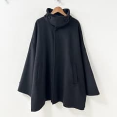 美品✨かぐれ　ウールスタンドショートコート　ブラック系のサムネイル