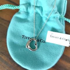 Tiffany & Co. 石入り オープンハート ネックレス アクアマリン Tiffany & Co. 石入り オープンハート ネックレス アクアマリン - メルカリ