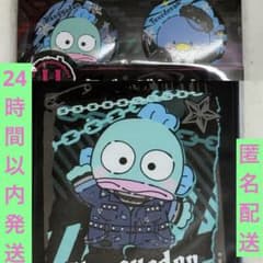 サンリオハッピーくじ　ハンギョドン　スタンドミラー　缶バッジセットタキシードサムのサムネイル