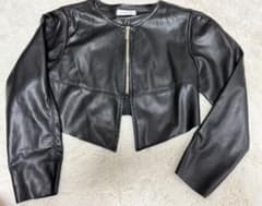 MONNALISA フェイクレザー ジャケット ブラック 152 - 5