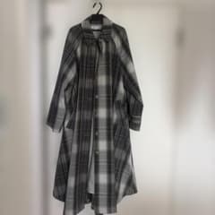 MOUSSY チェック柄 ロングコート グレーのサムネイル