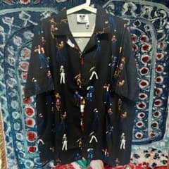 스트리트 파이터 무늬 셔츠 개성적 화려한 세련된 남성 신품 L XL