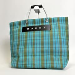 azuki様】MARNI マーケット チェック ショッピング ハンドバッグ