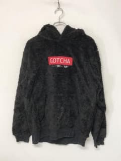 GOTCHA サーフ ストリート 古着 プルオーバー ボアフリース パーカー