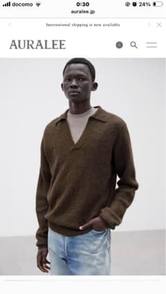 BABY SURI ALPACA SHEER KNIT SKIPPER POLOのサムネイル