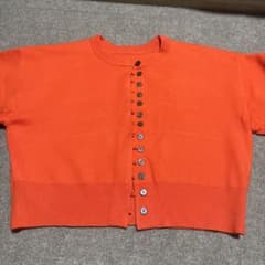 JEANASIS オレンジ 長袖カーディガン クルーネックのサムネイル