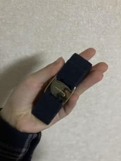 値下げ不可　ネイビー フェラガモ　バレッタのサムネイル