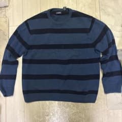CHAPS ボーダー クルーネック ニット XXL ネイビー　90s〜00sのサムネイル