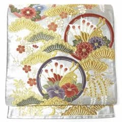 V3365 ○高級 正絹 唐織 六通 袋帯 蝶々 - メルカリ
