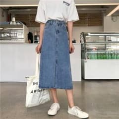デニムスカート、ロングのサムネイル