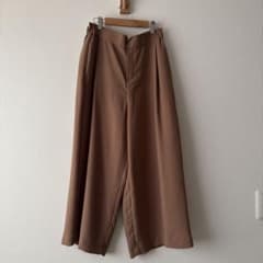 アンクルワイドパンツ クロップドパンツ　キャメルカラーのサムネイル