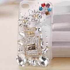 iPhone6/6s カバー ケース デコ ラインストーン 香水 かわいいのサムネイル