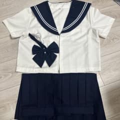 セーラー服 上下セット ホワイト×ネイビーのサムネイル