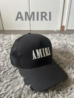 【店舗購入】AMIRI キャップ　パネルトラッカーキャップ　美品 AMIRI ブラック トラッカーキャップ【極美品】 - メルカリ