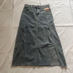 デニム ロングスカート スリット入りのサムネイル