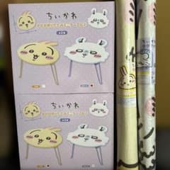 치이카와 오카오 접이식 미니 테이블 러그 매트 모몬가 토끼