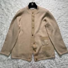 美品】サルヴァトーレフェラガモ ニットジャケット ヴァラリボンボタン