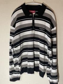 Supreme ハーフジップ ボーダー ニット セーター Supreme ハーフジップ ボーダー ニット セーター - メルカリ