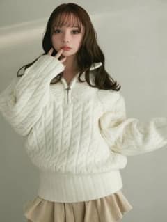 andmary Heart loose knit White 大阪限定 - メルカリ