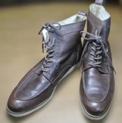 MELROSE メルローズ メンズ レザー レースアップブーツ ブラウンのサムネイル