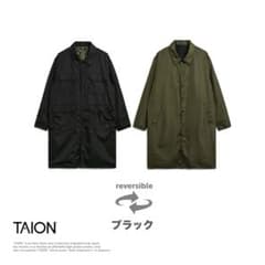 【試着のみ】TAION ノンダウン ミリタリー リバーシブルバルカラーコート