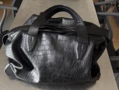 Alexander Wang クロコ型押し レザー ボストンバッグ ブラック Alexander Wang クロコ型押し レザー ボストンバッグ ブラック - メルカリ