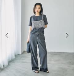 レプシィム ＜高橋愛さん着用アイテム） スースー裾レースデニムパンツ