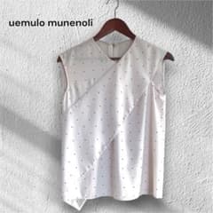【uemulo munenoli 】ドット柄アシンメトリーブラウス ノースリーブのサムネイル