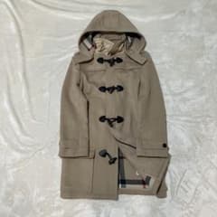 良品】バーバリーチルドレン ダッフルコート ノバチェック ベージュxs