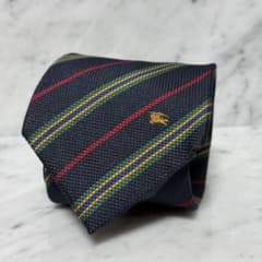 BURBERRY バーバリー ネクタイ ストライプ ネイビー ロゴ ホース